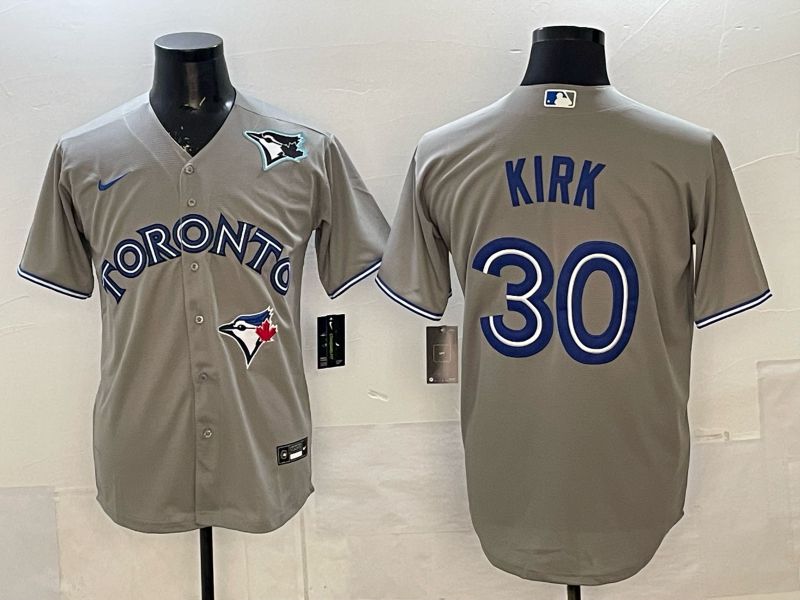 Men 2025 Nike Toronto Blue Jays #30 Kirk Grey Game MLB Jersey 05->toronto blue jays->MLB Jersey